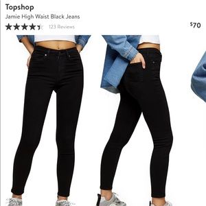 Topshop Jamie Black Jeans